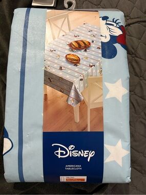 Disney Light Blue and White Mickey Stars Tablecloth